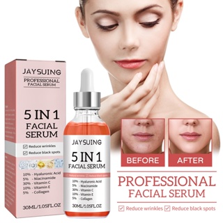 Jaysuing 5 in1 Facial Serum Anti-wrinkle firming lightening blemishes acne marks skin beauty Essence