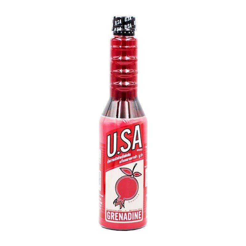 ยูซ่า ไซรัป กลิ่นทับทิม สีแดง 500cc. หยกออนไลน์