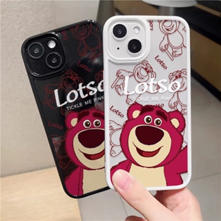 เคสโทรศัพท์มือถืออะคริลิคใส แบบแข็ง ลาย Lotso น่ารัก สําหรับ iphone 14promax 11 13 12 7Plus 8 X XS Max