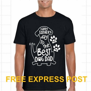 [100% Cotton] เสื้อยืด พิมพ์ลาย HAPPY FATHERS DAY DOG DADDY สไตล์คลาสสิก สําหรับผู้ชาย EOindj12DOpkbk49