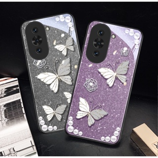 Dmy เคสโทรศัพท์มือถือกระจกนิรภัย ลายผีเสื้อ สําหรับ huawei nova 10 9se 10se 8i 7i 5T 8 9 7 7SE 3 3i 2i 2lite Y7A Y7 pro Y70 Y90 Y9 prime 2019 Y6 pro