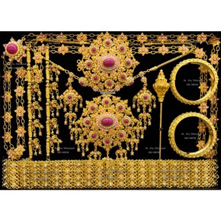 ✨ เครื่องประดับพลอยสีชมพูลิลลี่ครบชุด 💐💖 ราคาทั้งเซ็ต 1790 บ…