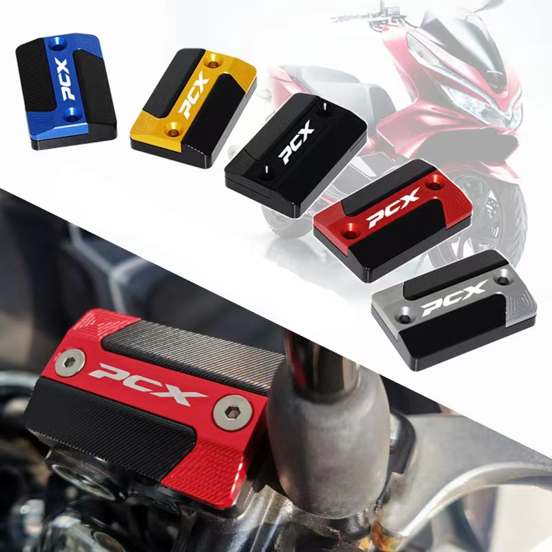 PCX150 ฝาครอบปั๊มน้ํามันเบรก CNC โลหะผสมอลูมิเนียม FOR Honda PCX 160 150 125 PCX160 PCX125 อะไหล่มอเตอร์ไซค์