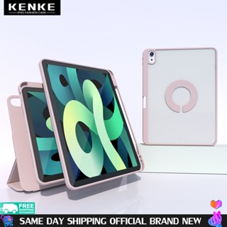 Kenke เคส สําหรับ iPad 720° เคสอะคริลิคใส HD พร้อมช่องใส่ดินสอ สําหรับ iPad 2022 M2 Pro 11 นิ้ว 2020 air 5 air 4 iPad 7 8 9 th 2021 mini 6 10 generations