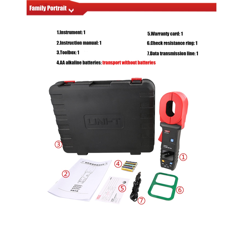 UNI-T UT272+  UT273+ UT275+    เครื่องทดสอบความต้านทานดิน   Clamp Ground Resistance Tester  Resistance Tester Clamp-On Ammeter  Earth Resistance Tester Current Tester ราคา ถูกที่สุด ดีลบีเคเค แกลเลอรีภาพที่ 9