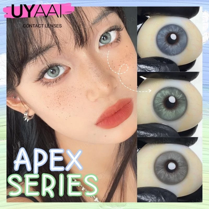 UYAAI คอนแทคเลนส์สีธรรมชาติ 14.2 มม. 2 ชิ้น/คู่