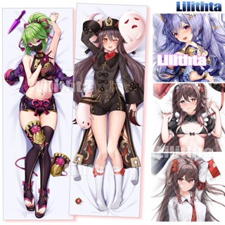 ปลอกหมอน พิมพ์ลายการ์ตูนอนิเมะ Dakimakura Genshin Impact Hutao Keqing Kuki Shinobu Game แฮนด์เมด