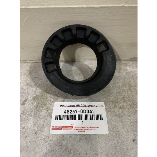 TOYOTA #482570D041 ยางรองสปริงหลังบน VIOS GEN1 GEN2 GEN3 ปี 2003-2017/YARIS ปี 2006-2012 เบอร์แท้ 48