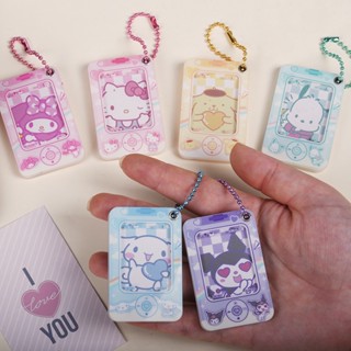 พวงกุญแจ จี้อัลบั้มรูปการ์ตูน Sanrio Kuromi Melody Cinnamoroll Aizou Star Photo ID Charm