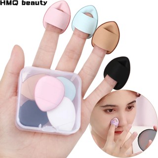 5 Pcs Mini Finger Puff Foundation Powder รายละเอียดฟองน้ำแต่งหน้าคอนซีลเลอร์ใบหน้าครีมผสมเครื่องสำอางอุปกรณ์แต่งหน้าเครื่องมือ