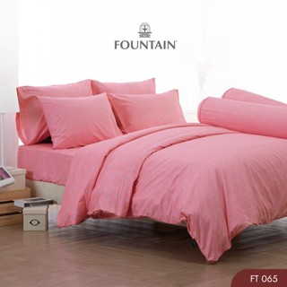 Fountain FT065 รุ่น Printed พิมพ์ลายกราฟิกโทนสีชมพูให้สัมผัสนุ่มสบายด้วยชุดเครื่องนอนฟาวน์เทน ผ้าปูที่นอน ผ้าห่มนวม