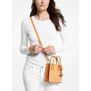 mk #crossbody กระเป๋าสะพายได้ ถือได้ NEW MICHAEL KORS Mercer Extra-Small Crossbodyสีมาใหม่ส้มน่ารัก🍊