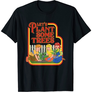 Lets Plant ต้นไม้บางชนิดมีอารมณ์ขันกัญชาสนุกวัชพืช TEE  สีดำ // สีขาว  ขนาดเล็ก