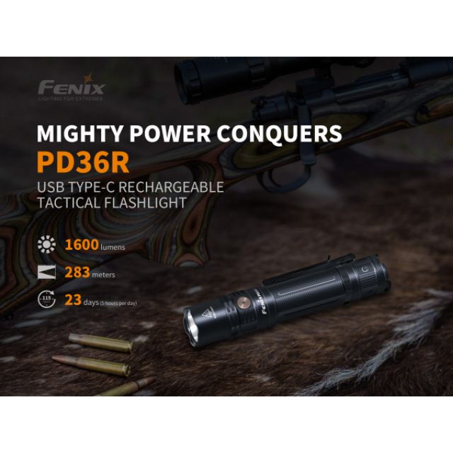 ▤ไฟฉาย Fenix Tactical PD36R : สินค้ารับประกัน 3 ปี