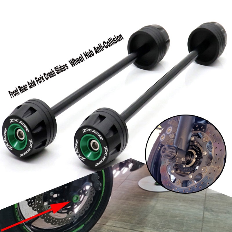 KAWASAKI รถจักรยานยนต์ด้านหน้าด้านหลังเพลาเลื่อนป้องกันล้อสําหรับคาวาซากิ ZX-10R ZX10R ZX 10R 2016-2