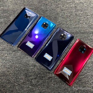 6.39 "; สำหรับหัวเว่ย Mate 20 Pro กลับฝาครอบแบตเตอรี่ที่อยู่อาศัยกระจกประตูด้านหลังกรณีที่มีกล้องเลนส์กาว