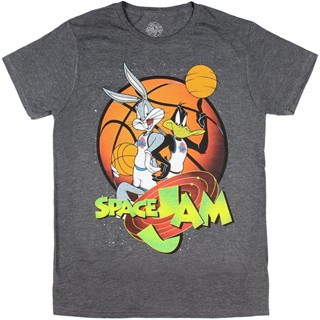 Looney Tunes เสื้อยืดผู้ชาย SPACE JAM Bugs และ Daffy TUNE Squad