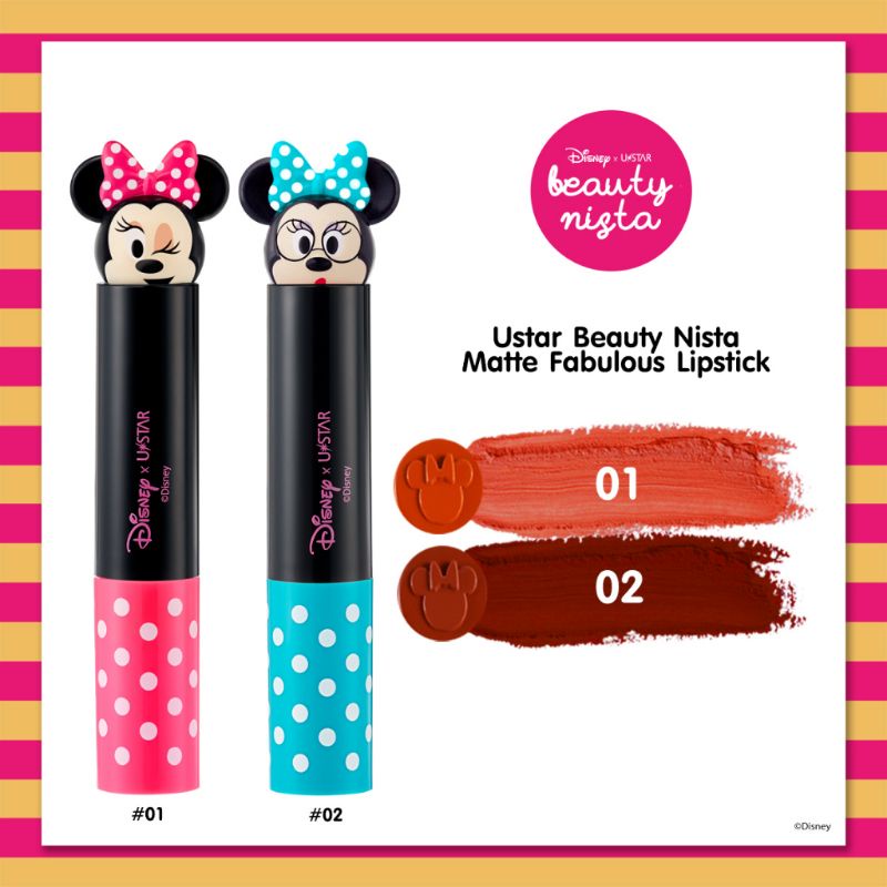 ลดกระหน่ำ Ustar Beauty Nista Matte Fabulous Lipstick ลิปสติก ลิปยูสตาร์