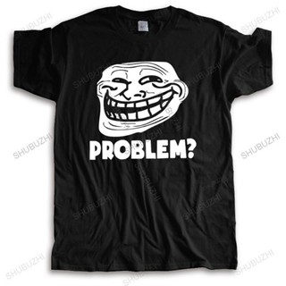 เสื้อยืดเปล่า Nieuwe Aangekomen Zomer เสื้อยืด Licentie U Mad Troll Gezicht Meme Probleem Op Zwart Volwassen เสื้อยืด แม