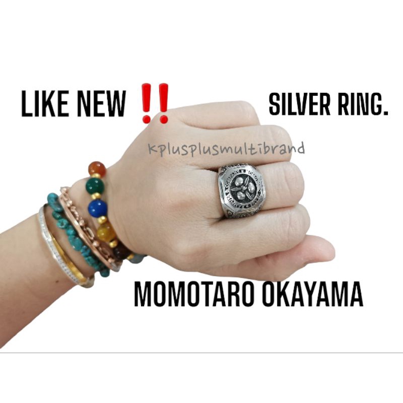Like new~ MOMOTARO OKAYAMA SILVER RING แหวน โมโมทาโร่ เงินแท้ ของแท้ 100%