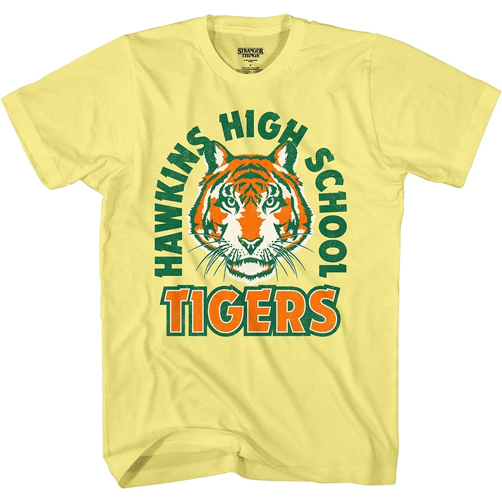 เสื้อยืดผู้ใหญ่ Stranger things hawkins high Tigers