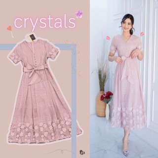 Bouffant-pouf Dress with Belt 🌸crystal ann019