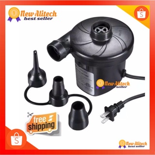 Electric Pump Dual purp เครื่องสูบลม ที่สูบลม ปั๊มเป่าลมยาง ที่สูบลมไฟฟ้า พกพา สูบลมไฟฟ้า 3 in 1 พกพาได้ พร้อมหัว 3 ขนาด