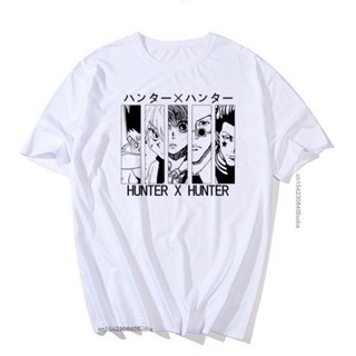 เสื้อยืด oversize แฟชั่นผู้ชายเซนต์เสื้อ Unisex แขนสั้น Tshirt Kurapika อะนิเมะฮันเตอร์ X ฮันเตอร์ Killua Zoldyck เสื้อย