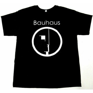 เสื้อแขนสั้น เสื้อยืด ผ้าฝ้าย พิมพ์ลาย Bauhaus Spirit L0Go Post Punk Gothic Rock สีดํา สําหรับผู้ชาย