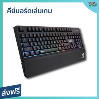 คีย์บอร์ด gaming SIGNO ปุ่มเซมิแมคคานิคอล ฟังค์ชั่นไฟ 6 โหมด E-Sport Semi Mechanical Gaming Keyboard KB-730