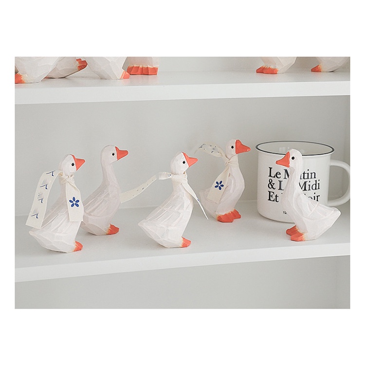 ตุ้กตาเป็ด รูปปั้นเป็ด เป็ดจัดสวน ของแต่งบ้าน ตกแต่งโต้ะทำงาน พร้อมส่งจาก กทม - รูปที่ 6