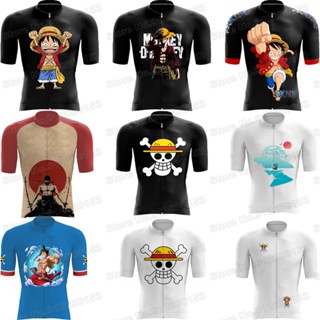 เสื้อกีฬาแขนสั้น ลายอนิเมะ One Piece Luffy Roronoa Zoro สไตล์ญี่ปุ่น สําหรับจักรยานเสือภูเขา 2024