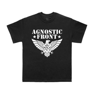 ผ้าฝ้ายแท้เสื้อยืด แขนสั้น พิมพ์ลาย Agnostic FRONT - NYHC STITCH SUPPLY UNOFFICIAL MERCH พรีเมี่ยมS-4XL