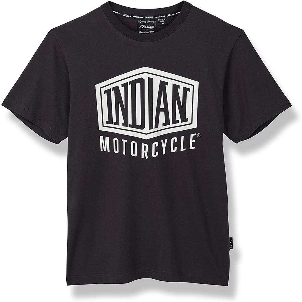 เสื้อยืด SHIELD ผู้ชาย Indian motorcycle สีดำ-2861632