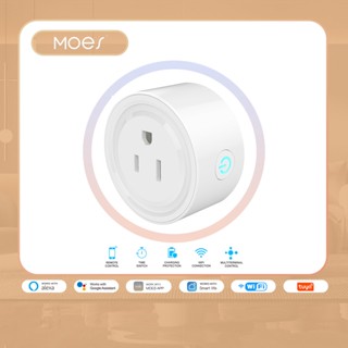 [ใหม่] MOES Smart Wifi Socket US Power Plug Mobile APP รีโมทคอนโทรล ทำงานร่วมกับ Amazon Alexa Google Home สำหรับ Smart Life