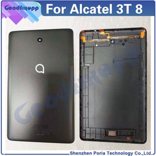 ใหม่สำหรับ A Lcatel 3ครั้ง8 9027Q 9027วัตต์9032X แบตเตอรี่ปกหลังที่อยู่อาศัยประตูด้านหลังกรณีฝากล้องเลนส์แก้วปุ่มปรับระด