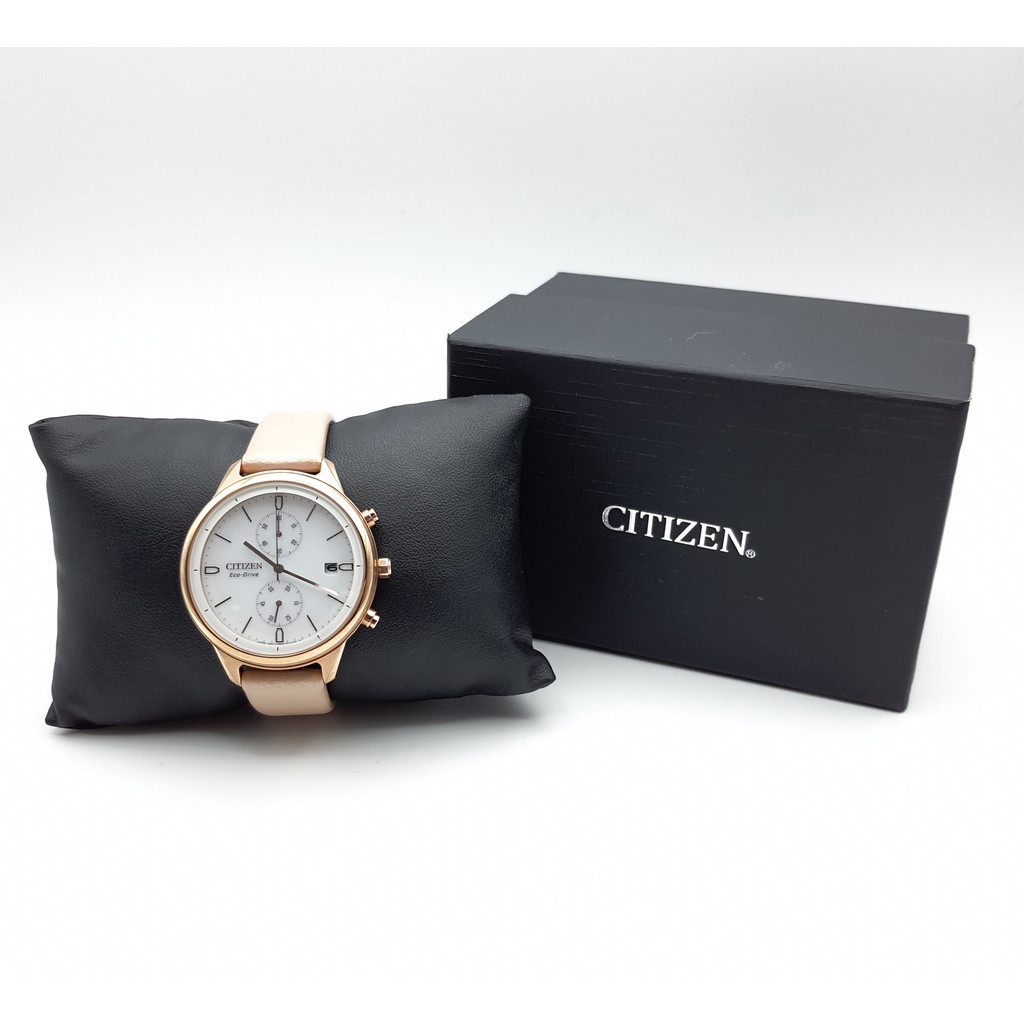 นาฬิกา CITIZEN WOMEN'S FB2003-05A ECO DRIVE CHRONOGRAPH พร้อมกล่อง (ใหม่มีตำหนิ)