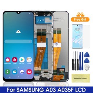 อะไหล่หน้าจอสัมผัสดิจิทัล Lcd 6.5 นิ้ว A03 พร้อมกรอบ แบบเปลี่ยน สําหรับ Samsung Galaxy A03 A035 A035F A035F/DS