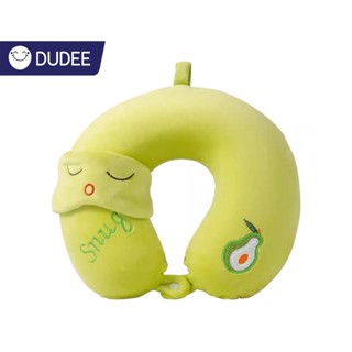 DUDEE มอนรองคอ ลายการ์ตูนน่ารัก หมอนรองคอรูปตัวยู หมอนรองศีรษะรูปตัว U