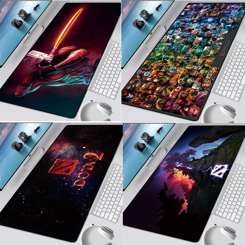 Dota 2 แผ่นรองเมาส์เล่นเกม DOTA LOGO XL ขนาดใหญ่ ล็อคขอบยาง แล็ปท็อป DOTA2 คอมพิวเตอร์ เกมเมอร์ เล่น