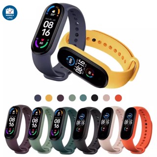 สร้อยข้อมือซิลิโคนสำหรับ Xiaomi Band 3 4 5 6 สร้อยข้อมือที่มีสีสันสายคล้อง Mi Band สายคล้องที่ดีที่สุด Mi Band 5 6 7 สาย