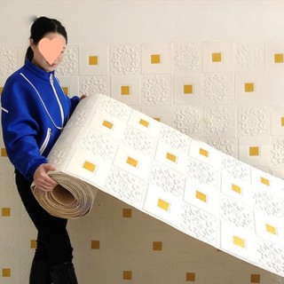 70cmX150cm Self-adhesive 3d wallpaper bedroom kitchen renovation background wall decoration foam wall sticker