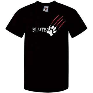 เสื้อยืดสีดำ เสื้อยืดผู้ชาย เสื้อยืดผ้าฝ้ายพิมพ์ลาย Bullshirt Men&amp;#39;s Blutbad T-Shirt. เสื้อยืด new