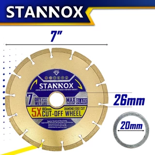 ใบตัดเพชร 7 นิ้ว 14 ร่องทอง STANNOX ใบตัดปูน กระเบื้อง