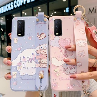 ☎vivoy30g mobile phone shell vovo silicone vovi cartoon viov lanyard viv0 เคสป้องกัน y30g simple tide