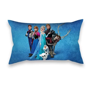 ปลอกหมอน ผ้าโพลีเอสเตอร์ ลายฟิล์มการ์ตูน Frozen ขนาด 50x30 ซม. สําหรับตกแต่งบ้าน รถยนต์