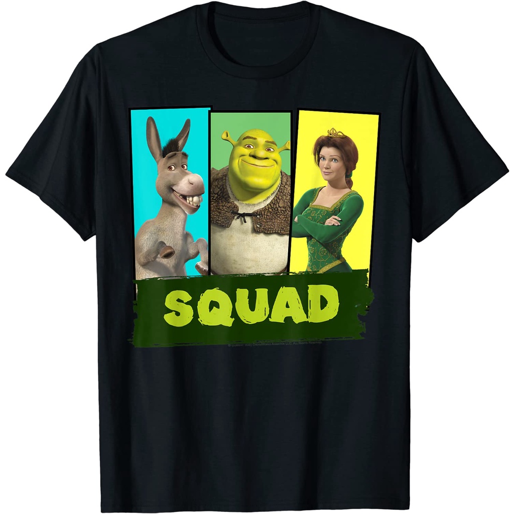 Shrek SQUAD Group shot PANEL lineup poster T-Shirt