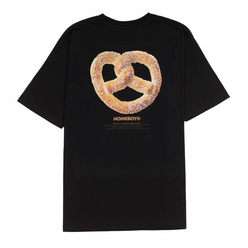 Handsome Haberdashery เสื้อยืดผ้าฝ้ายHOMEBOY เสื้อยืดผู้ชายลาย PRETZEL  RQLP