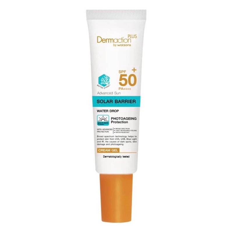 Dermaction Plus by Watsons เดอมาแอคชัน พลัส บาย วัตสัน แอดวานซ์ ซัน โซล่าร์ แบริเออร์ ครีม เจล เอสพีเอฟ 50+ พีเอ++++