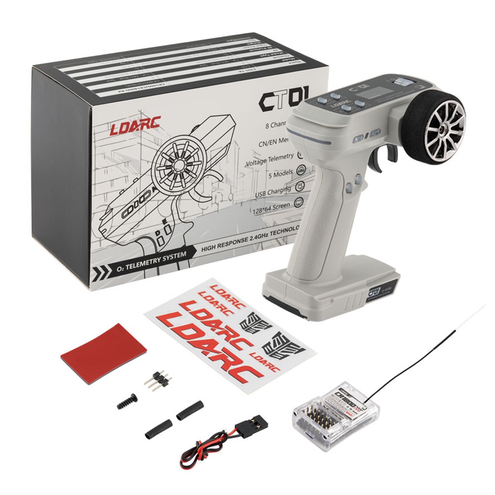 Ldarc CT01 เครื่องรับส่งสัญญาณวิทยุสองทาง 2.4G 8CH CR1800 CR 1800 สําหรับรถบังคับ เรือบังคับ